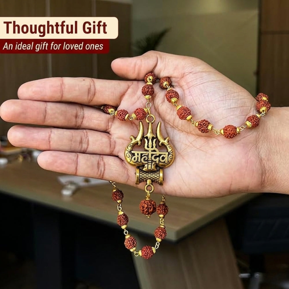 Authentic protective Shiva trishul necklace for deep inner peace and focus