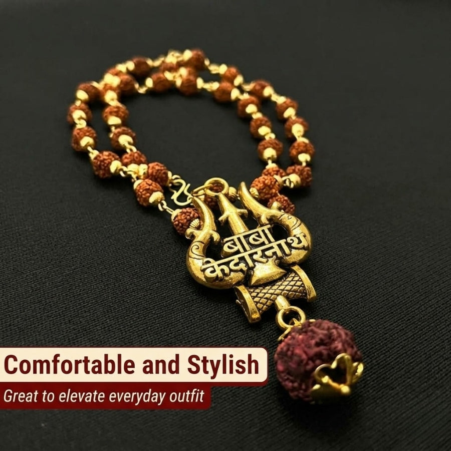 Handcrafted religious jewelry featuring Lord Shiva Kedarnath locket for men
