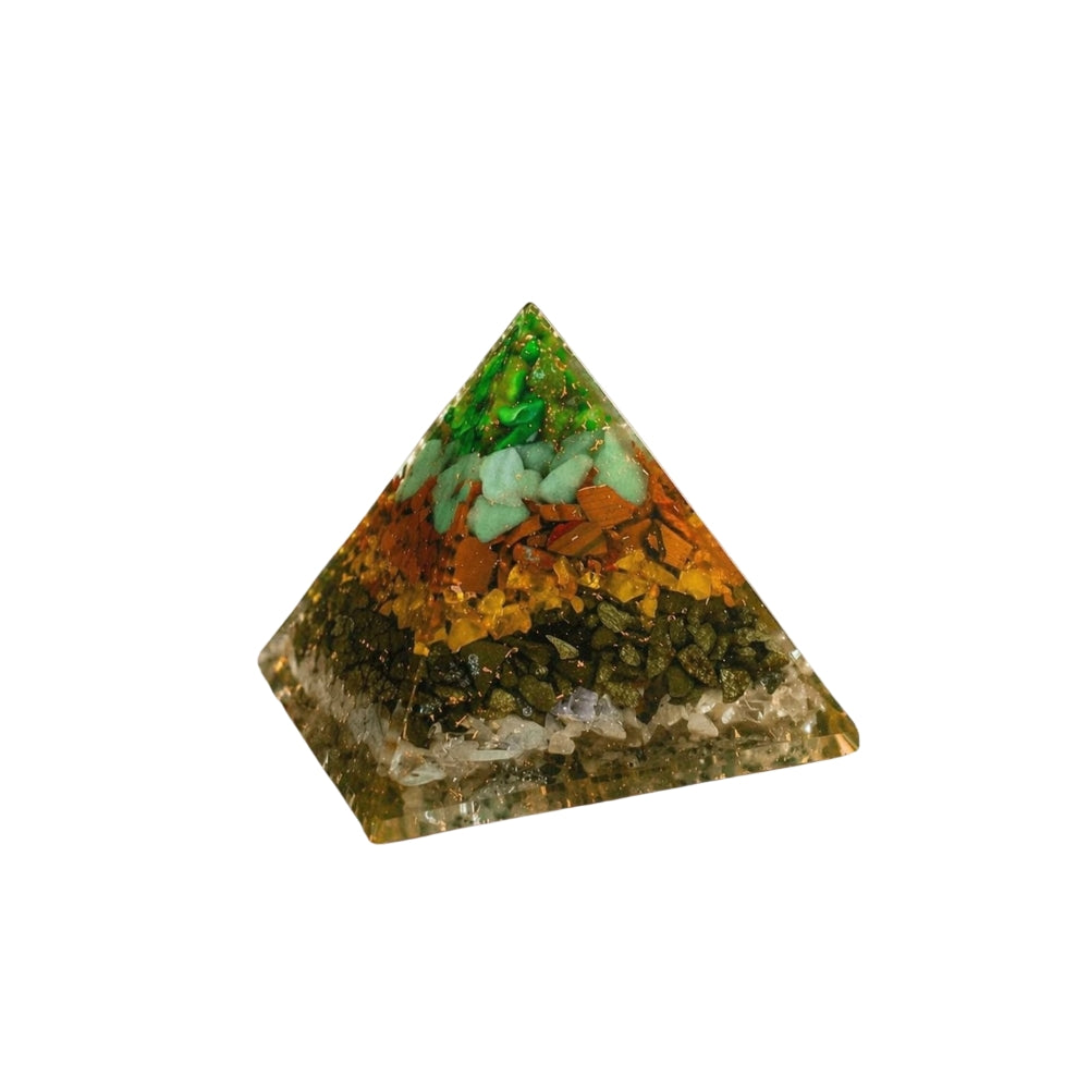Money Magnet Pyramid | Raw Pyrite & Crystal Wealth Attractor for Vastu