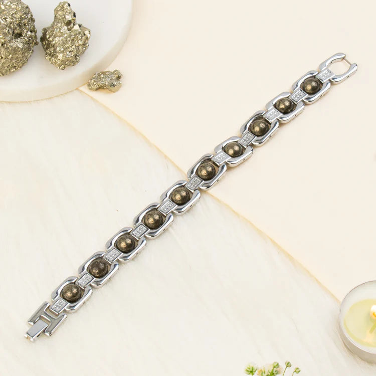 Metal Pyrite bracelet for wealth and abundance manifestation