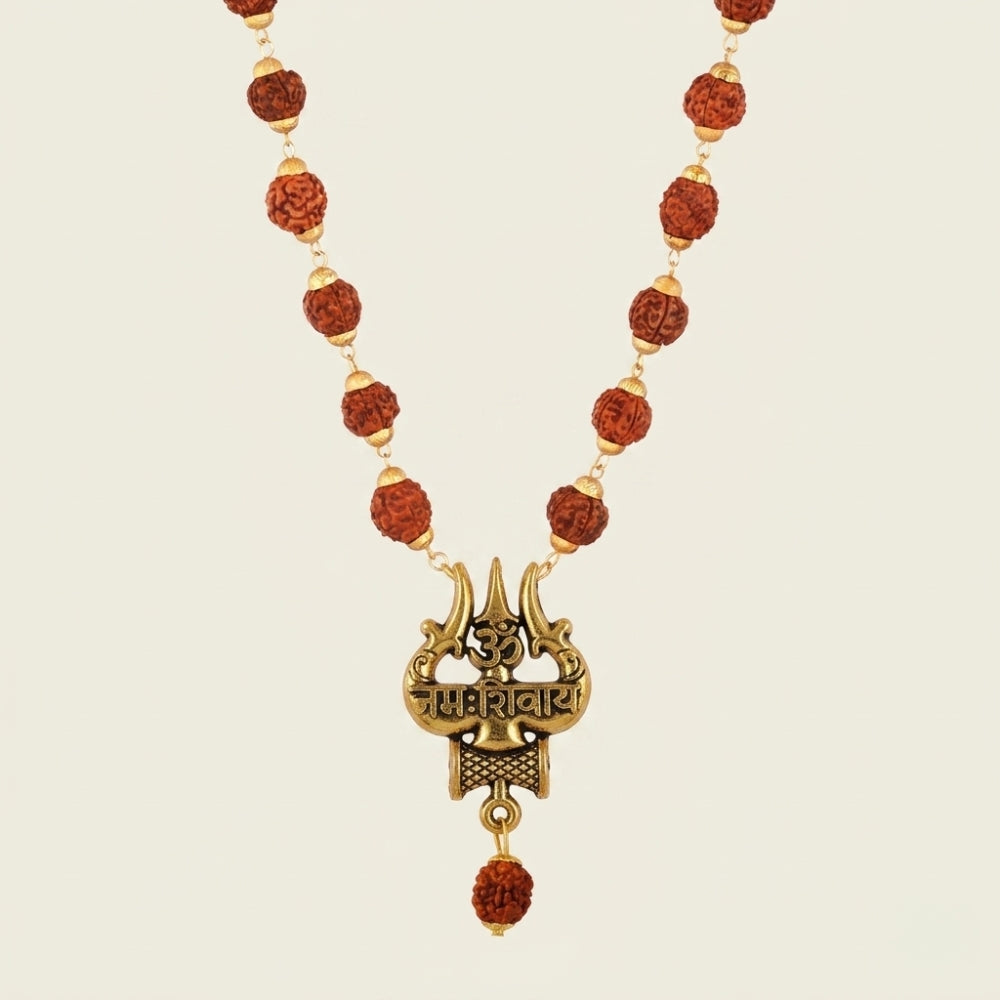 Luxury spiritual gift gold capped Rudraksha mala for business owners