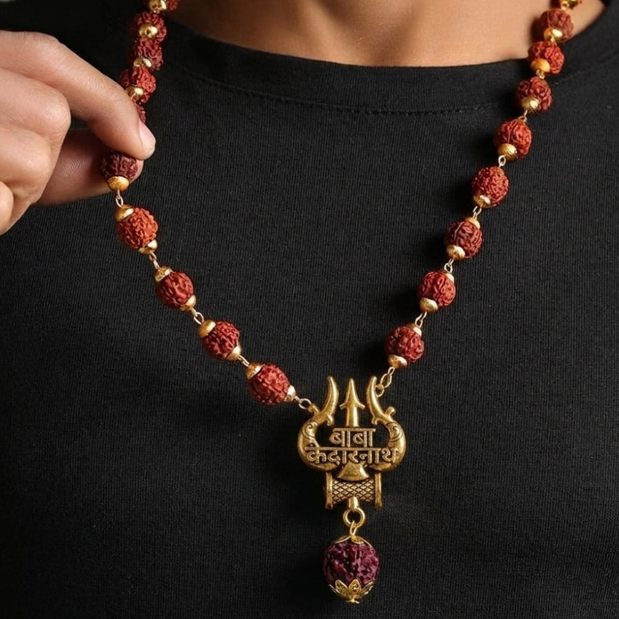 Luxury spiritual gift gold capped Rudraksha mala for business owners