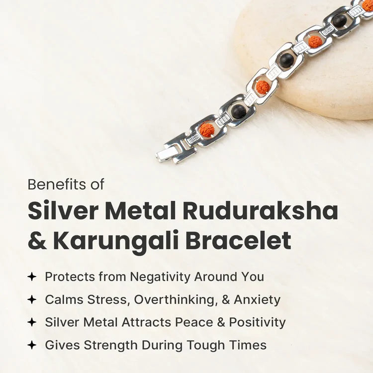 Premium quality spiritual protection bracelet with silver spacers