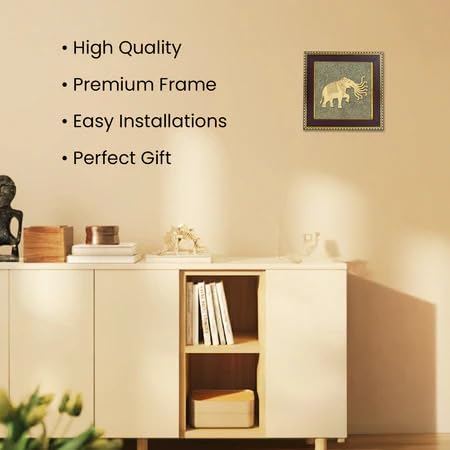 Vastu 7 elephant procession pyrite frame for career growth