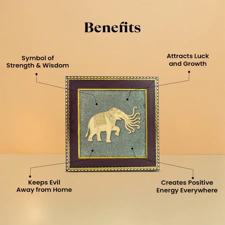Handcrafted seven elephants on golden raw pyrite crystal base