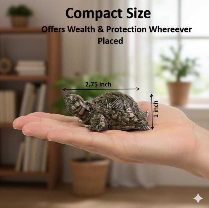 Raw pyrite gemstone tortoise for financial stability.