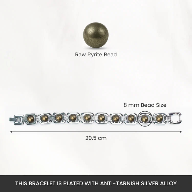 Premium quality golden metallic Pyrite bracelet for business owners