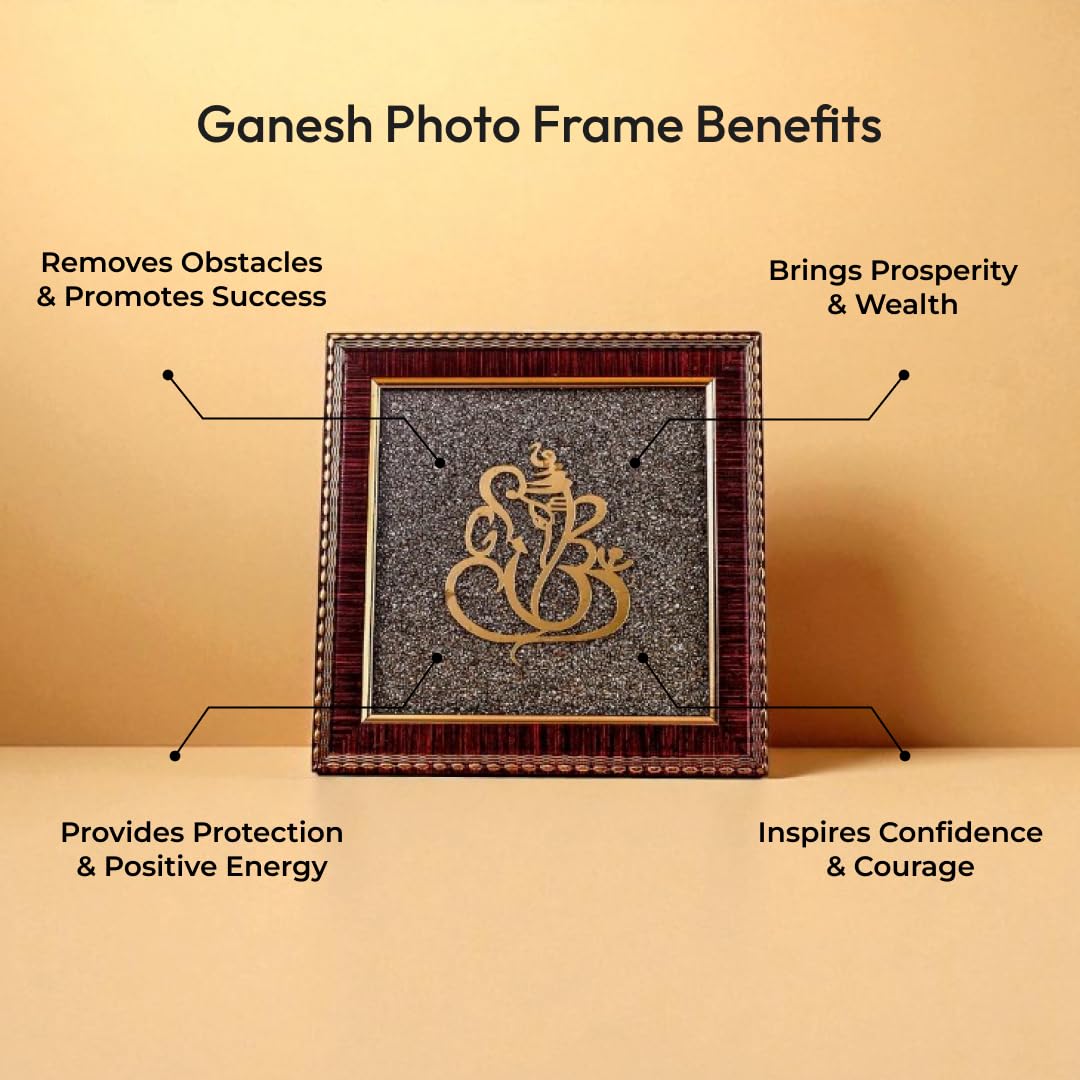 Remover of obstacles Ganesha mascot on authentic pyrite