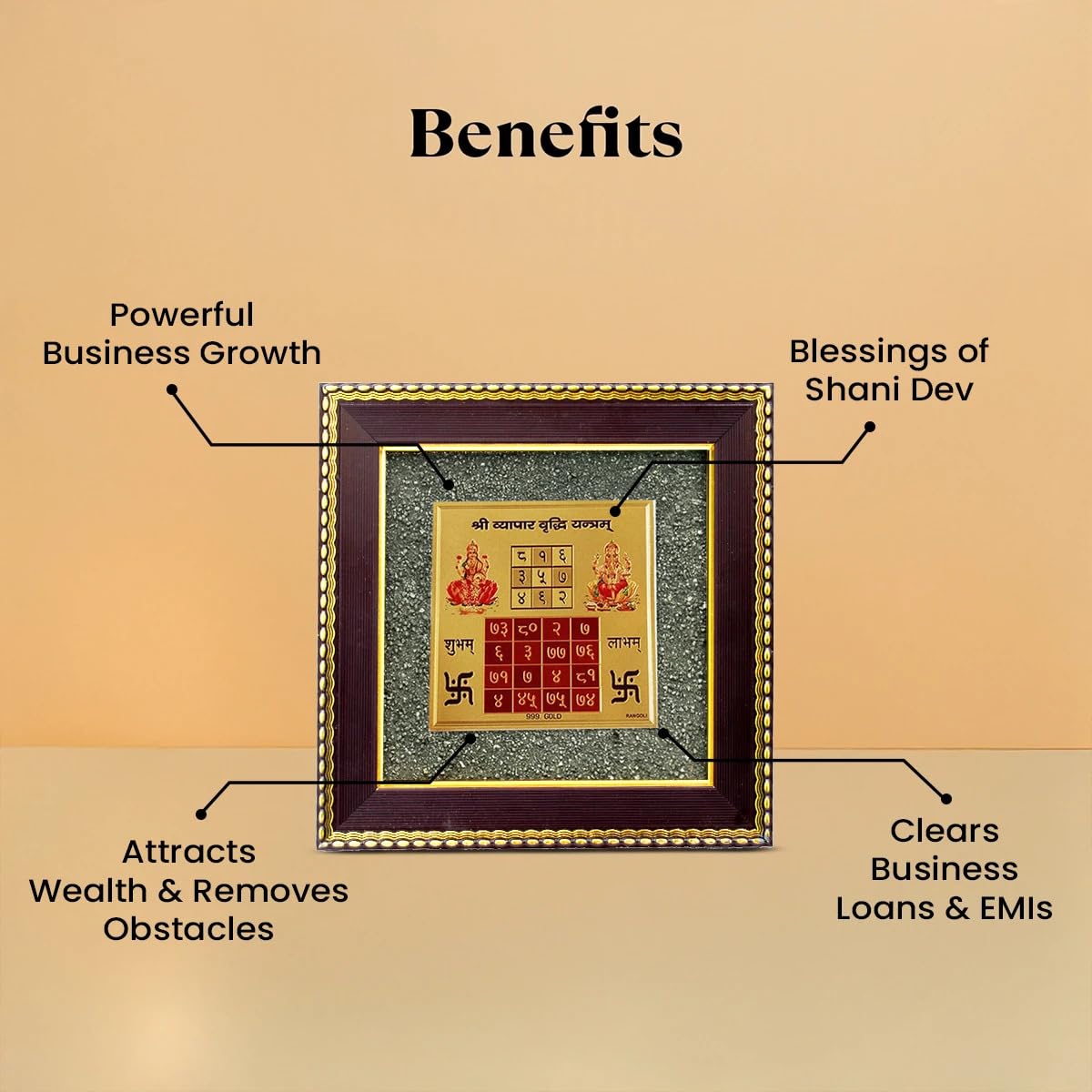 Success stone for business growth Vyapar Vriddhi Yantra pyrite