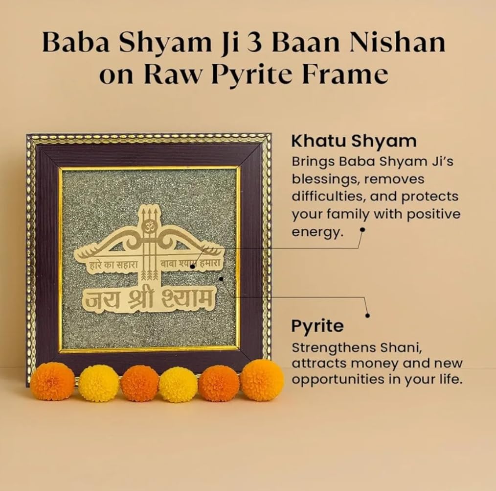 Khatu Shyam Ji pyrite idol for Vastu and home protection