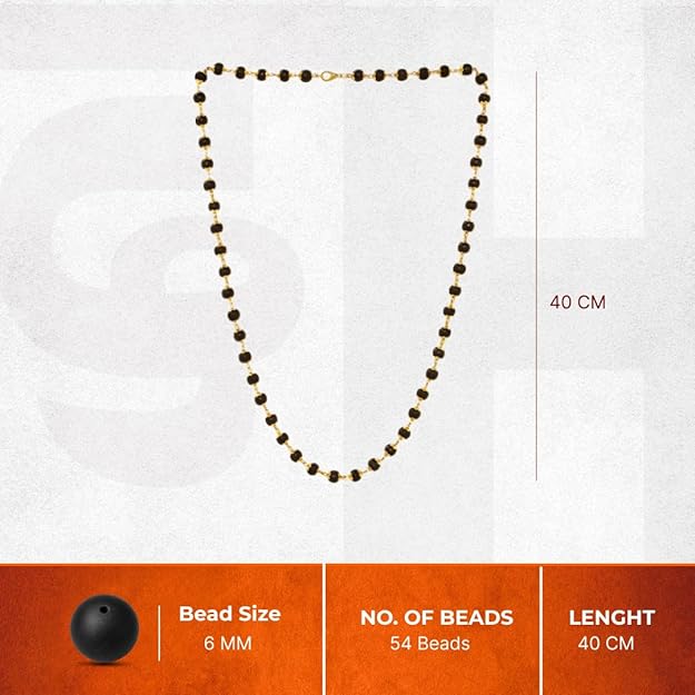 Authentic 8mm karungali beads mala for Mars dosha relief