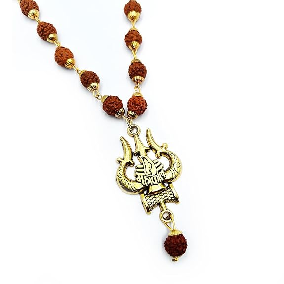 Spiritual protection mala with Mahakal locket for entrepreneurs