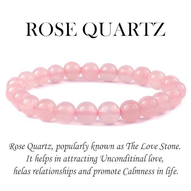 Certified Rose Quartz Crystal Bracelet