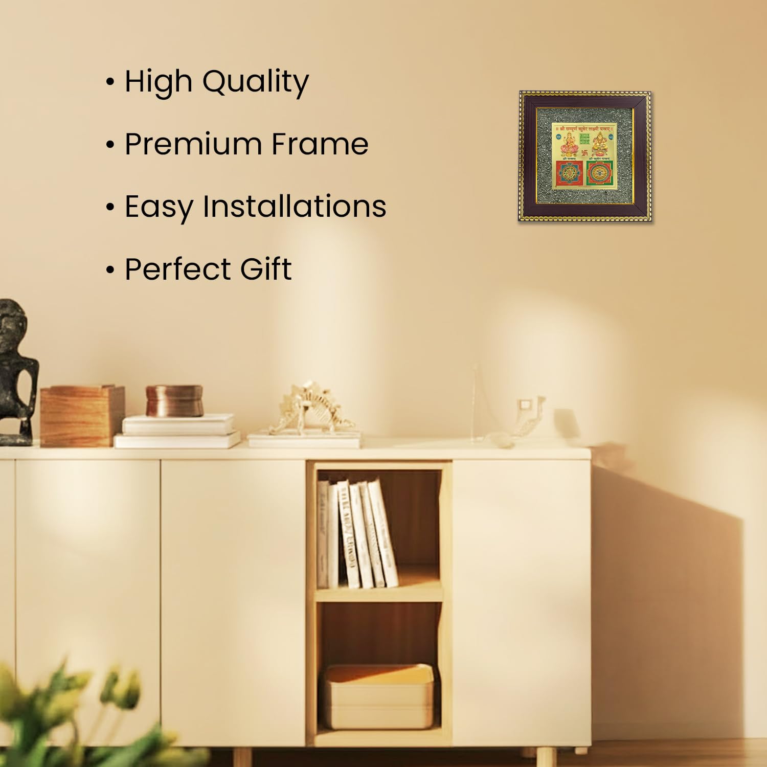 Sacred geometry wealth magnet Lakshmi Kuber Yantra pyrite stone