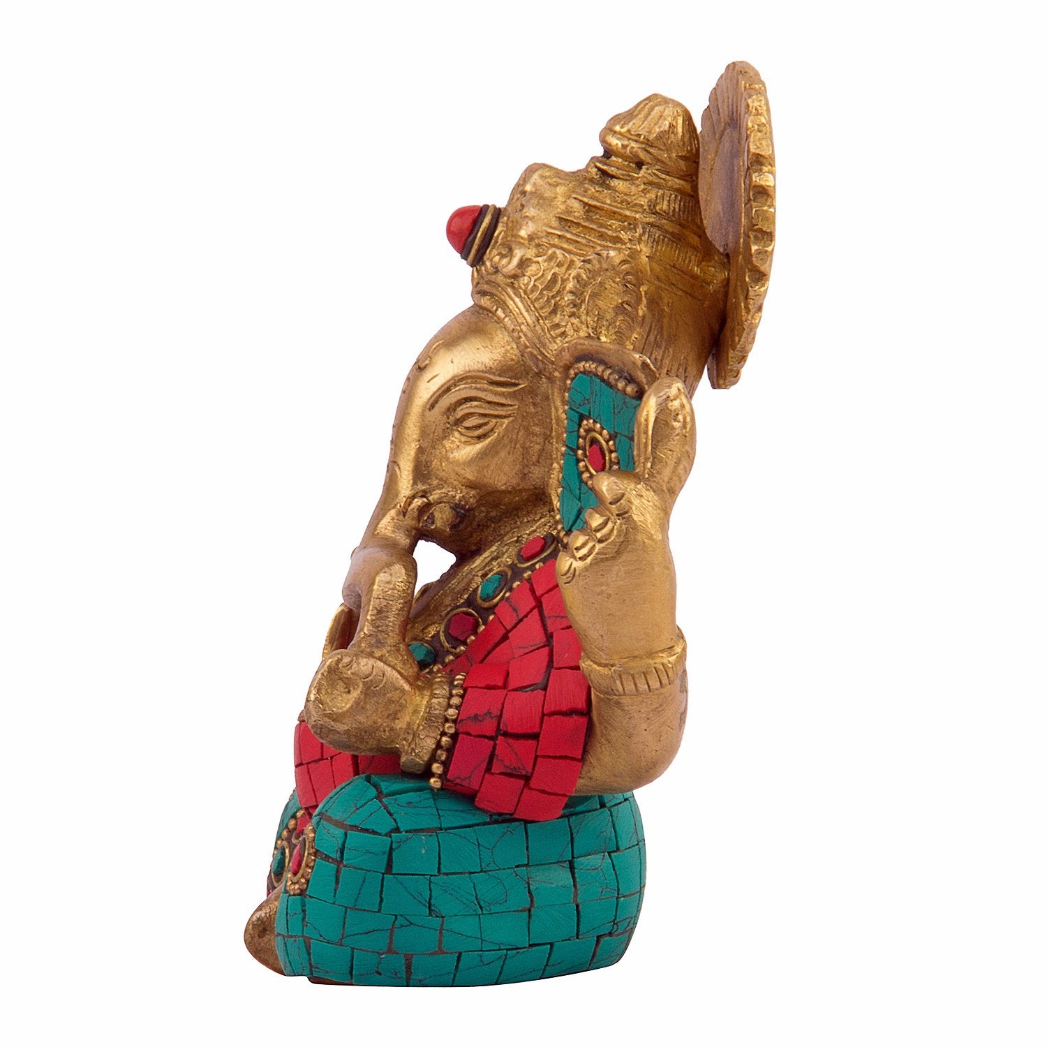 Brass Lord's Ganesh Idol | Ganesh ji Murti for Home, Office and Pooja Room