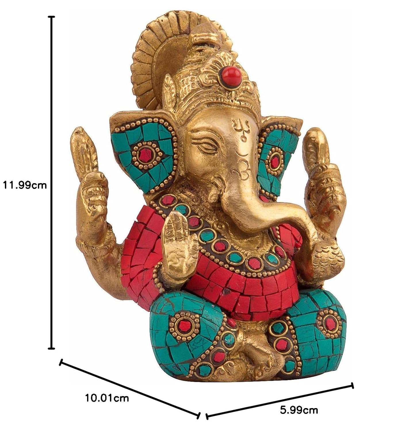 Brass Lord's Ganesh Idol | Ganesh ji Murti for Home, Office and Pooja Room