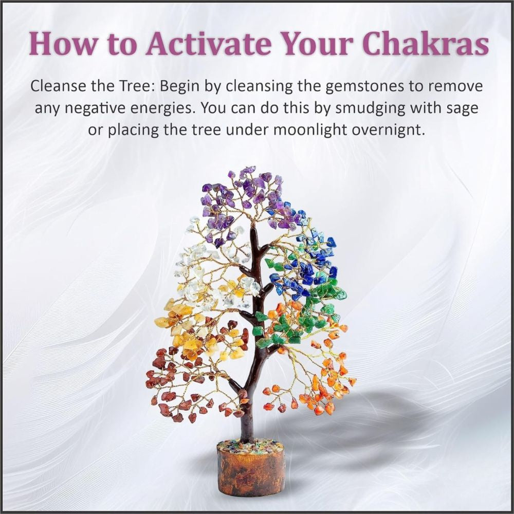 7 chakra bonsai tree 7 Chakra Crystal Tree for Positive Energy