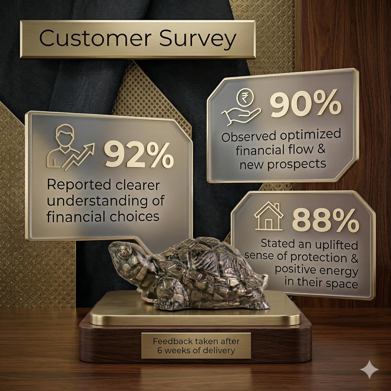 Vastu remedies for money with pyrite turtle figurine.
