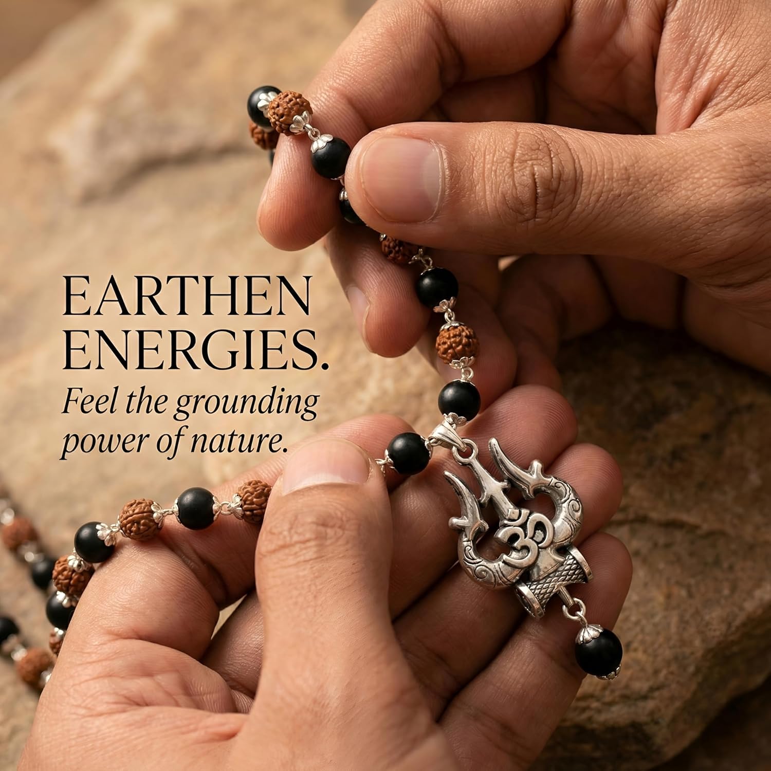 Natural black Karungali beads for wealth and spiritual success