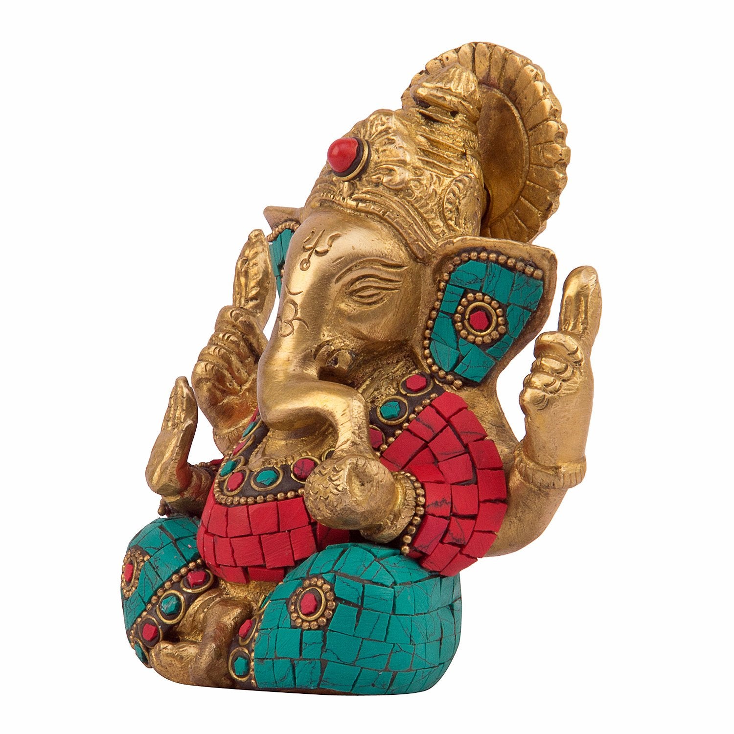 Brass Lord's Ganesh Idol | Ganesh ji Murti for Home, Office and Pooja Room