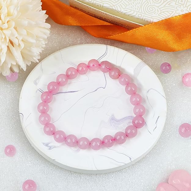 Certified Rose Quartz Crystal Bracelet