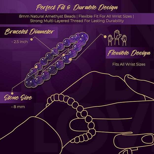 Certified Amethyst Bracelet