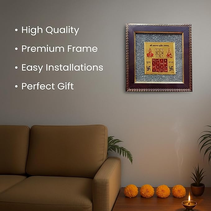 Luxury office desk decor Lakshmi Kuber Yantra pyrite crystal