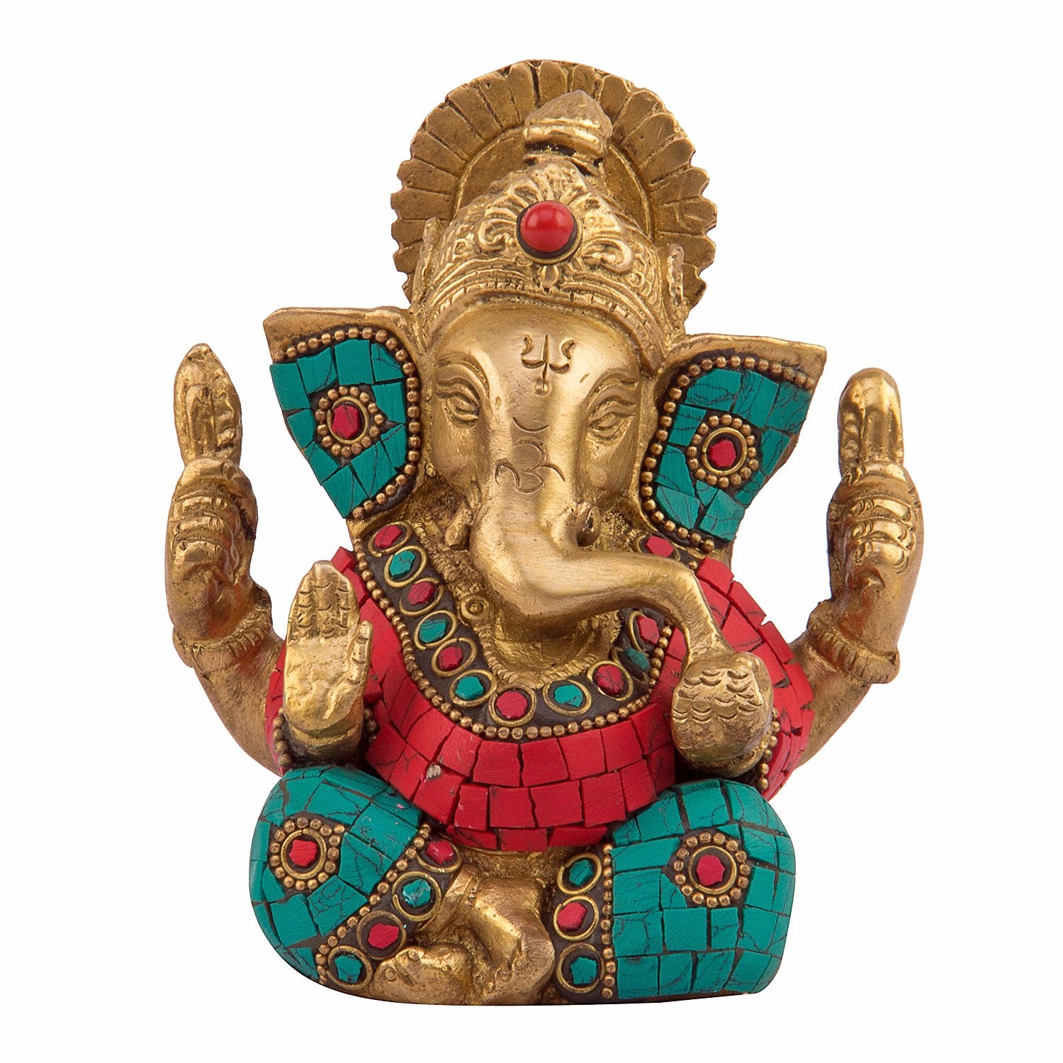 Brass Lord's Ganesh Idol | Ganesh ji Murti for Home, Office and Pooja Room