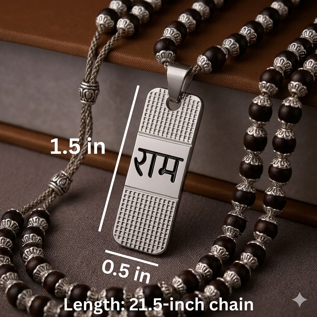 Natural Karungali bead necklace for protection from negative energy
