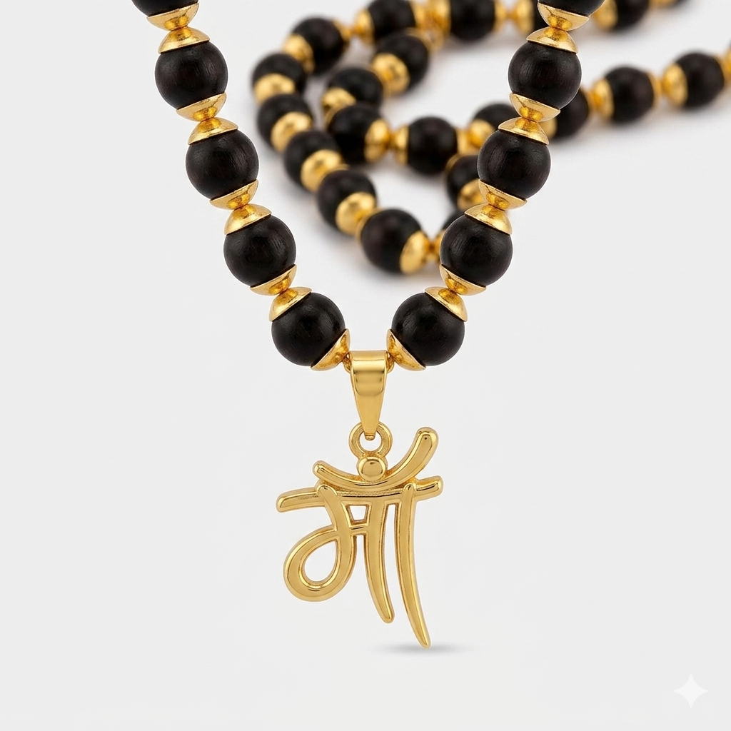 Premium quality gold plated maternal protection charm with spiritual mala