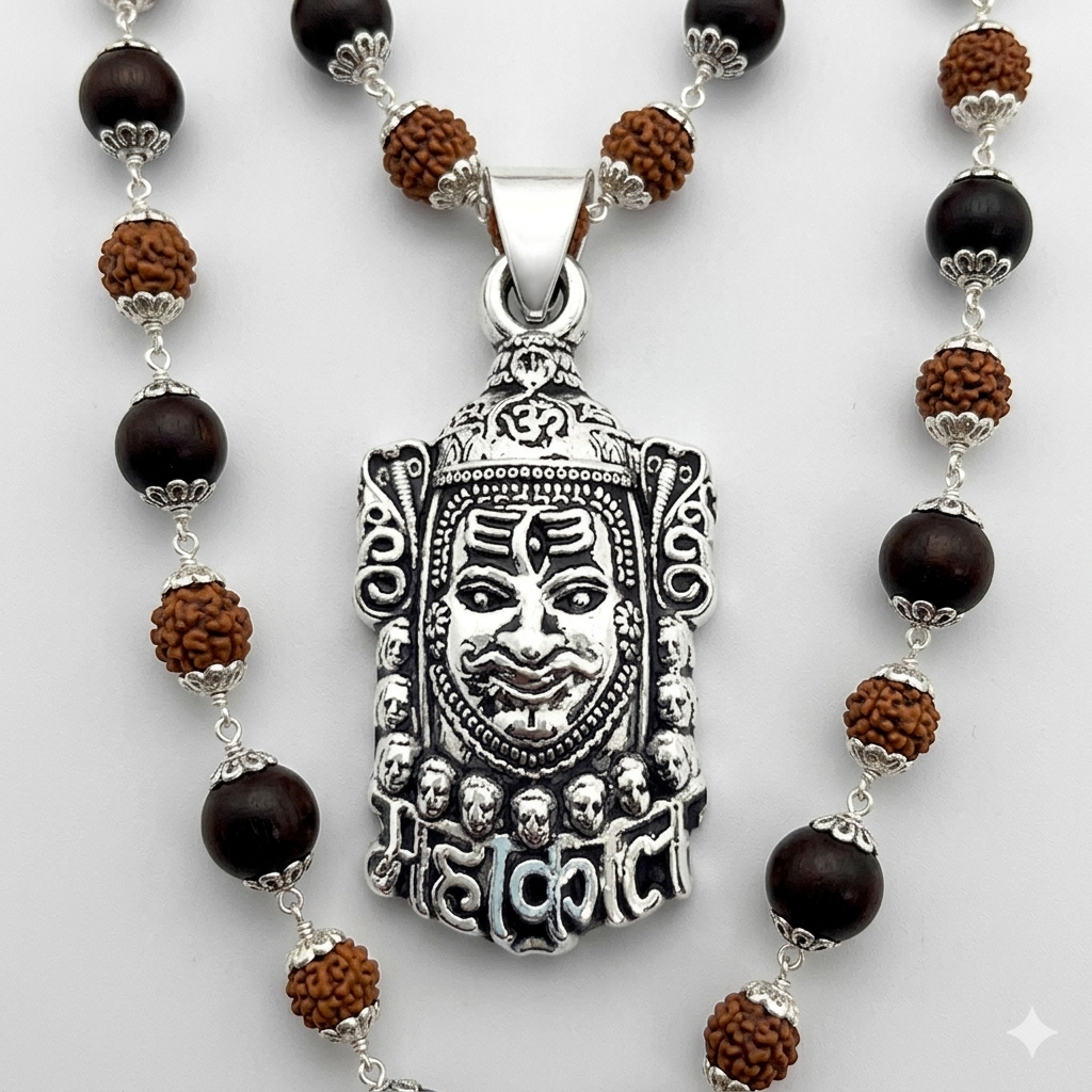 Premium silver religious necklace for spiritual protection and success