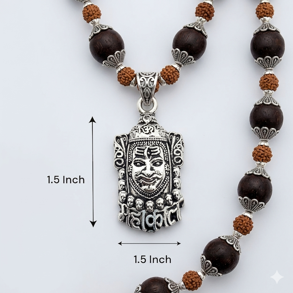 Lord Shiva third eye silver pendant for clarity and focus