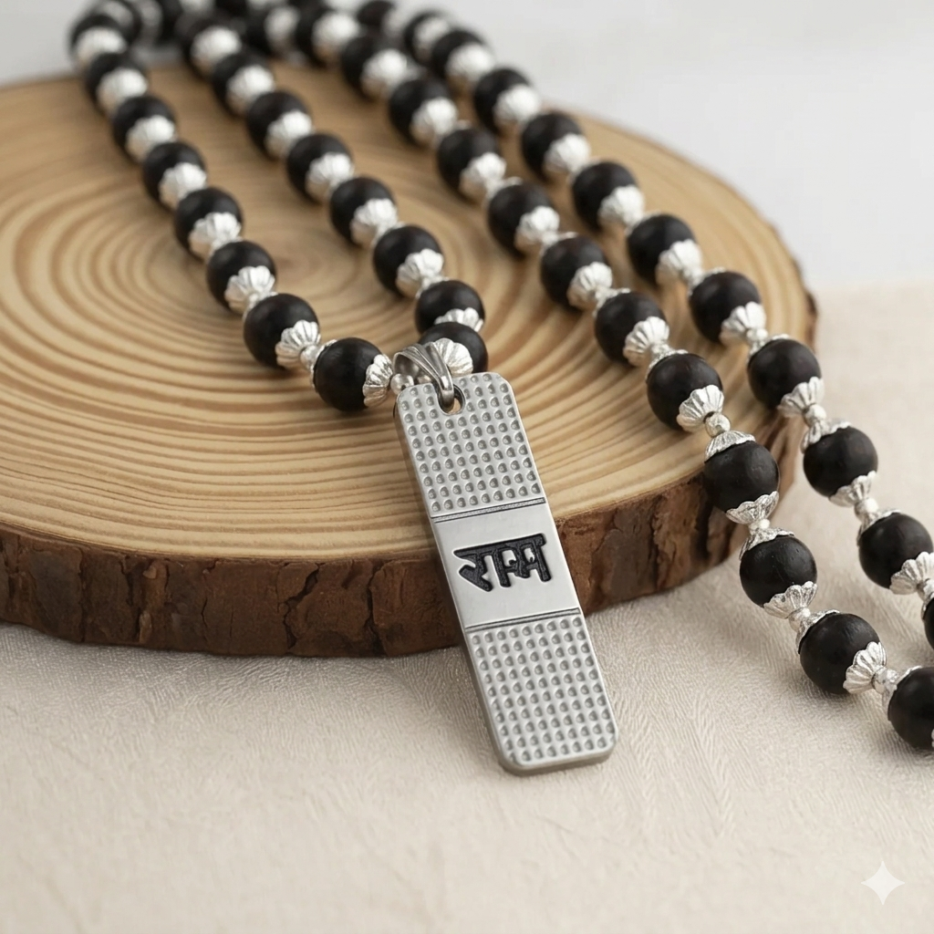 Traditional Indian Karungali 108 beads garland for Mars remedies
