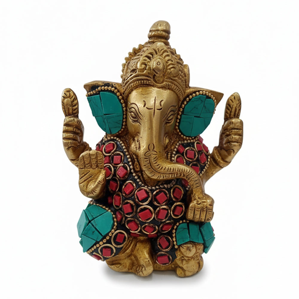 Brass Lord's Ganesh Idol | Ganesh ji Murti for Home, Office and Pooja Room