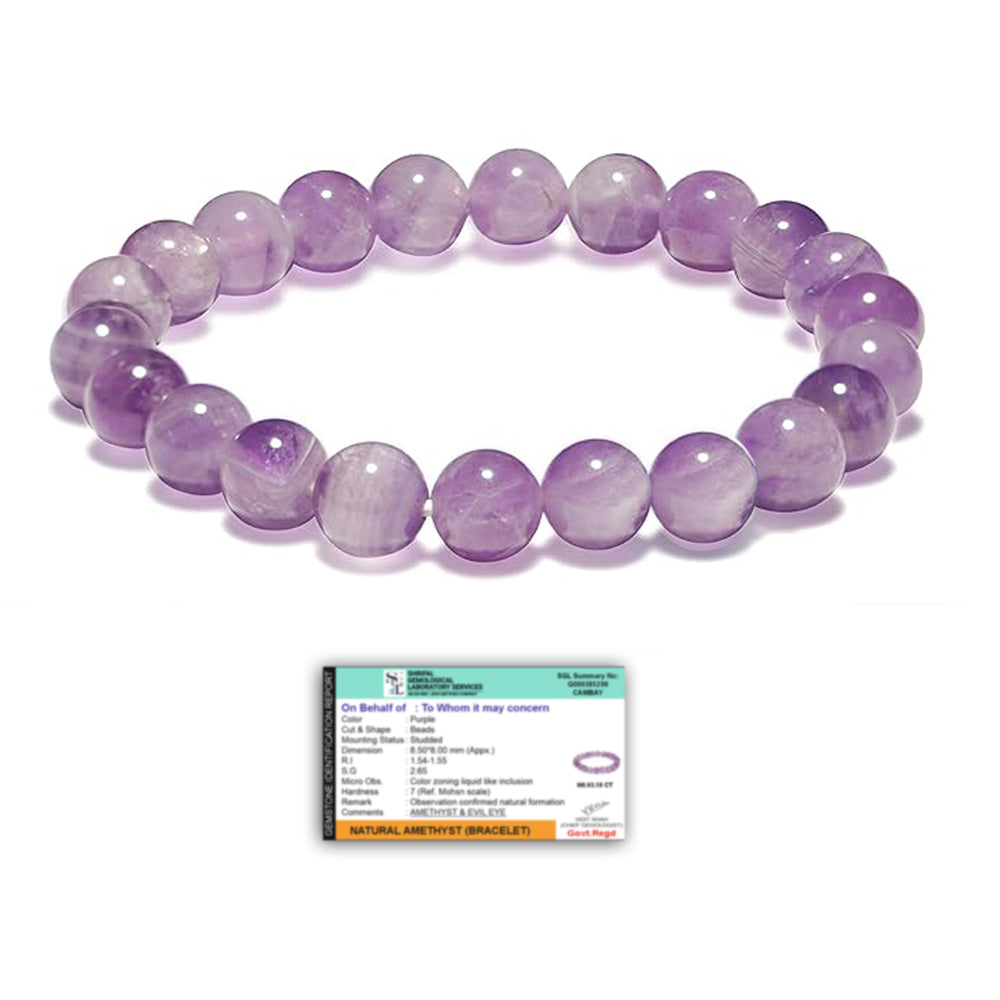 Certified Amethyst Bracelet